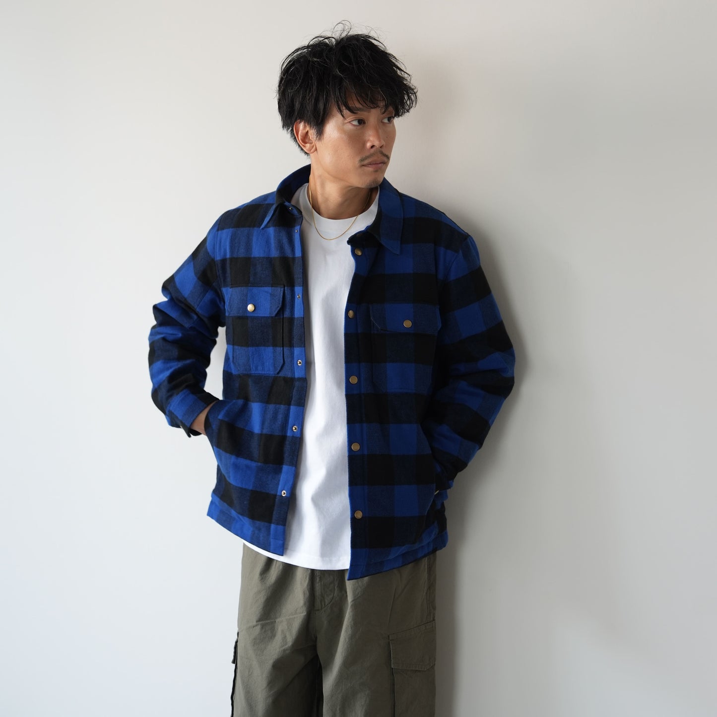 大人が着れる"柄"アウター 「中綿チェックシャツJKT」