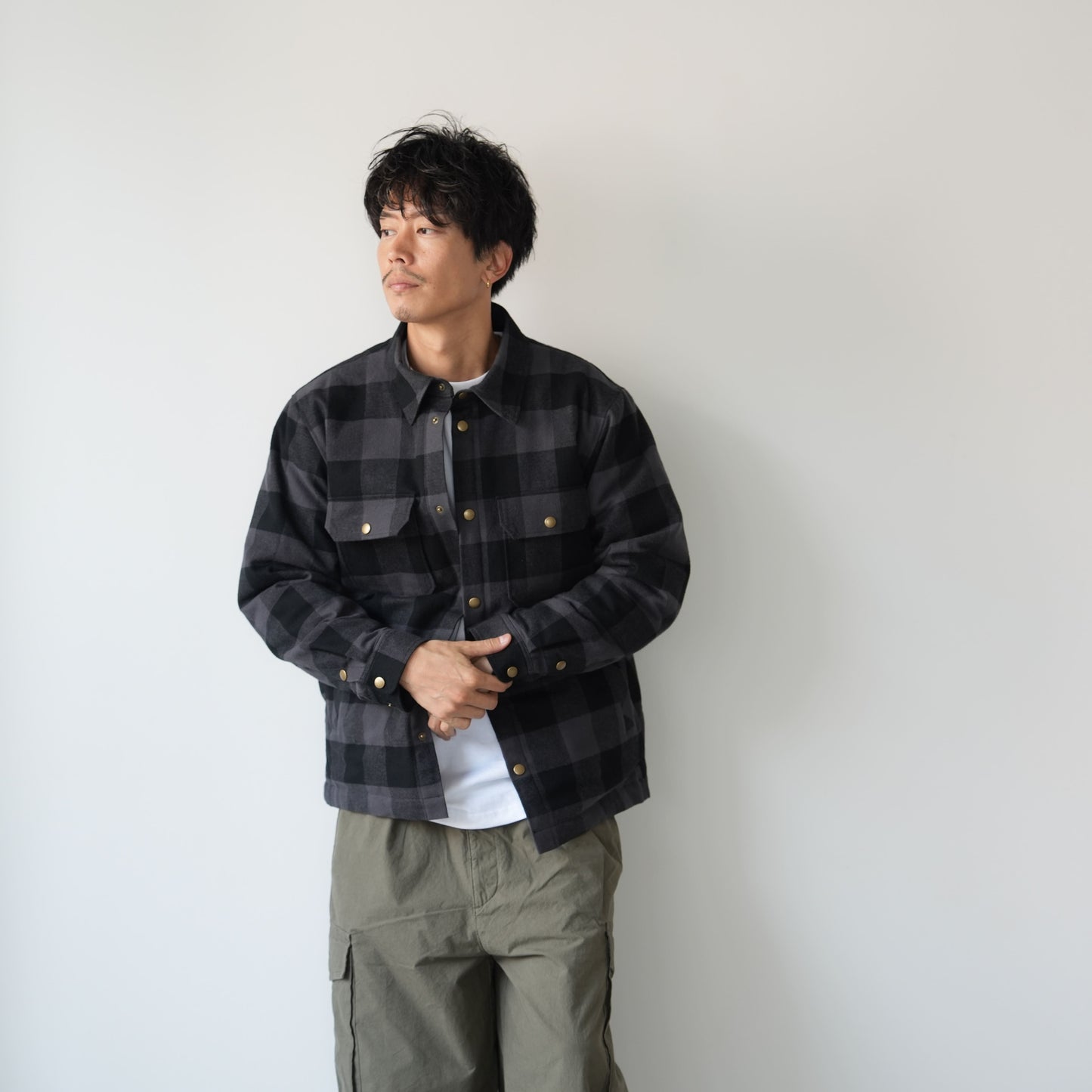 大人が着れる"柄"アウター 「中綿チェックシャツJKT」
