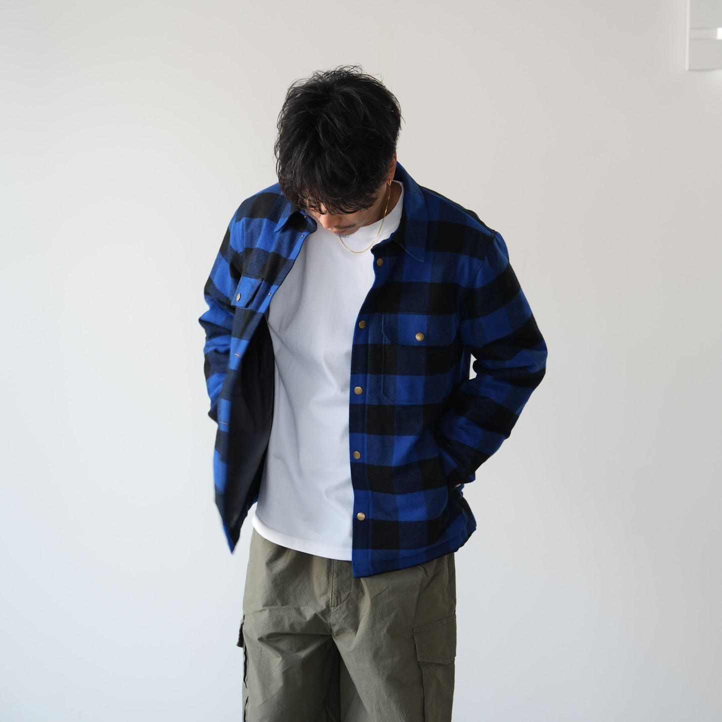 大人が着れる"柄"アウター 「中綿チェックシャツJKT」