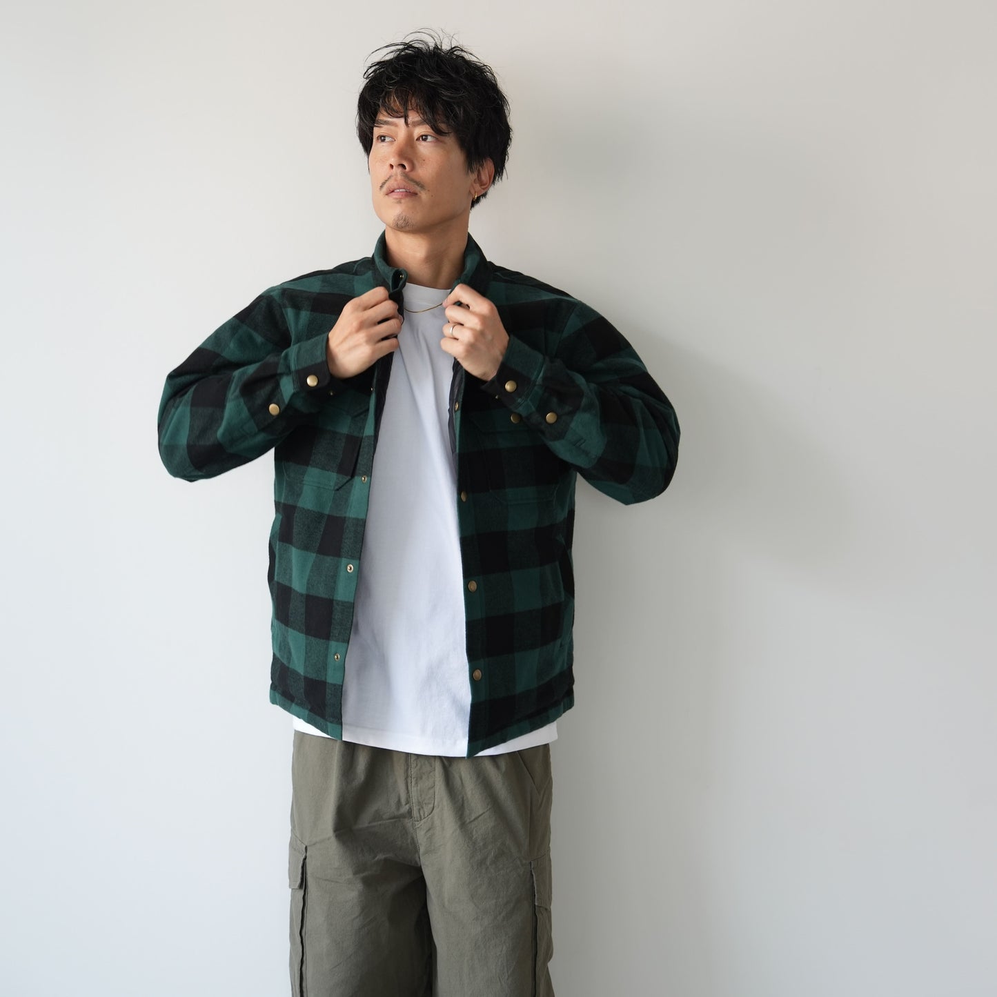 大人が着れる"柄"アウター 「中綿チェックシャツJKT」