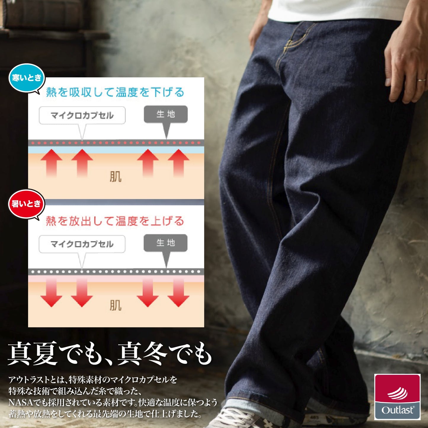 ジーンズなのにサラッと履ける『ジャパンデニム』