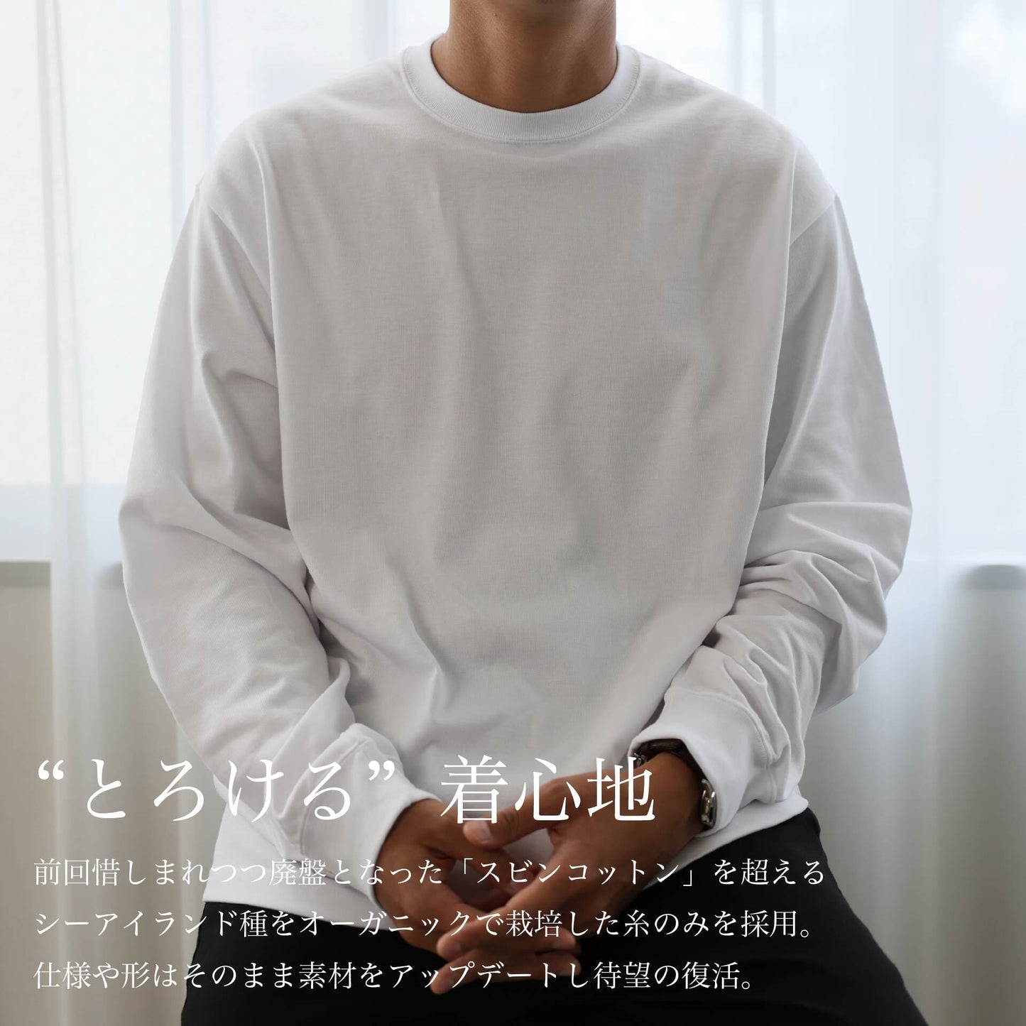"こなれ感"を演出する「とろける高級ロンT(シーアイランド種)」