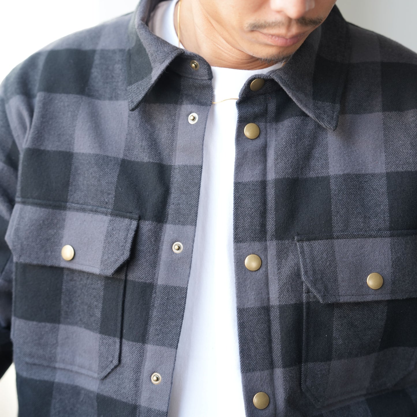 大人が着れる"柄"アウター 「中綿チェックシャツJKT」