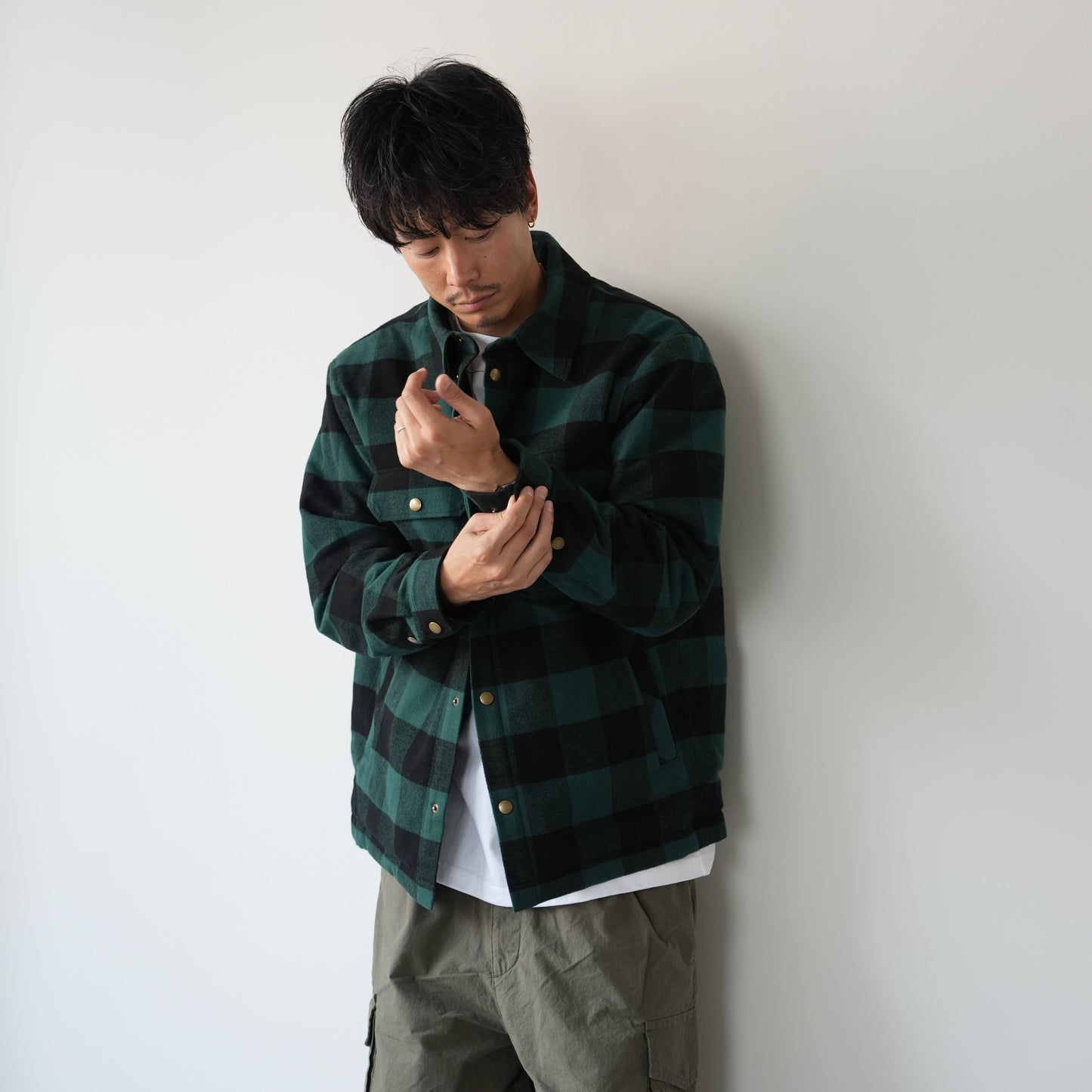 大人が着れる"柄"アウター 「中綿チェックシャツJKT」