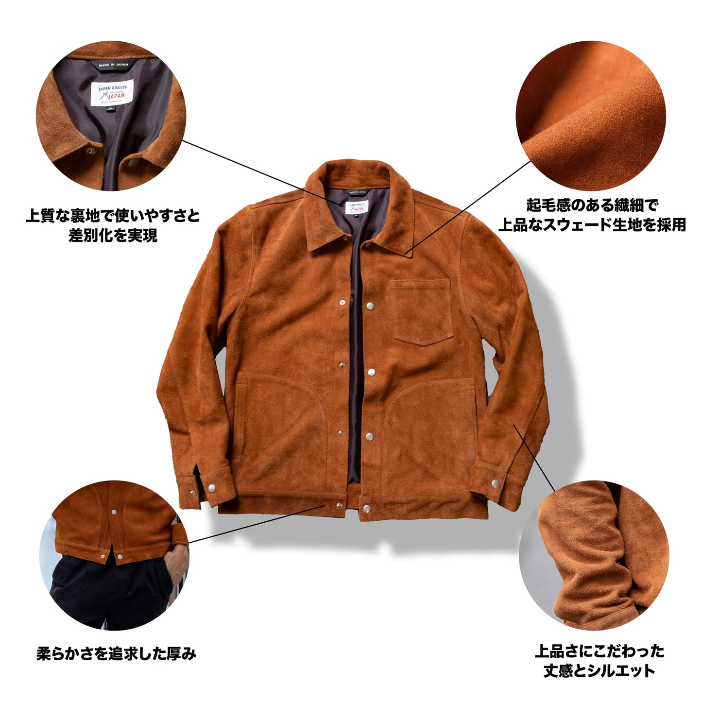 30代以上のための「上質"スウェード"ジャケット」