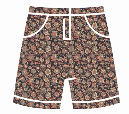 "Store-exclusive item! Which patterned shorts design is best?"