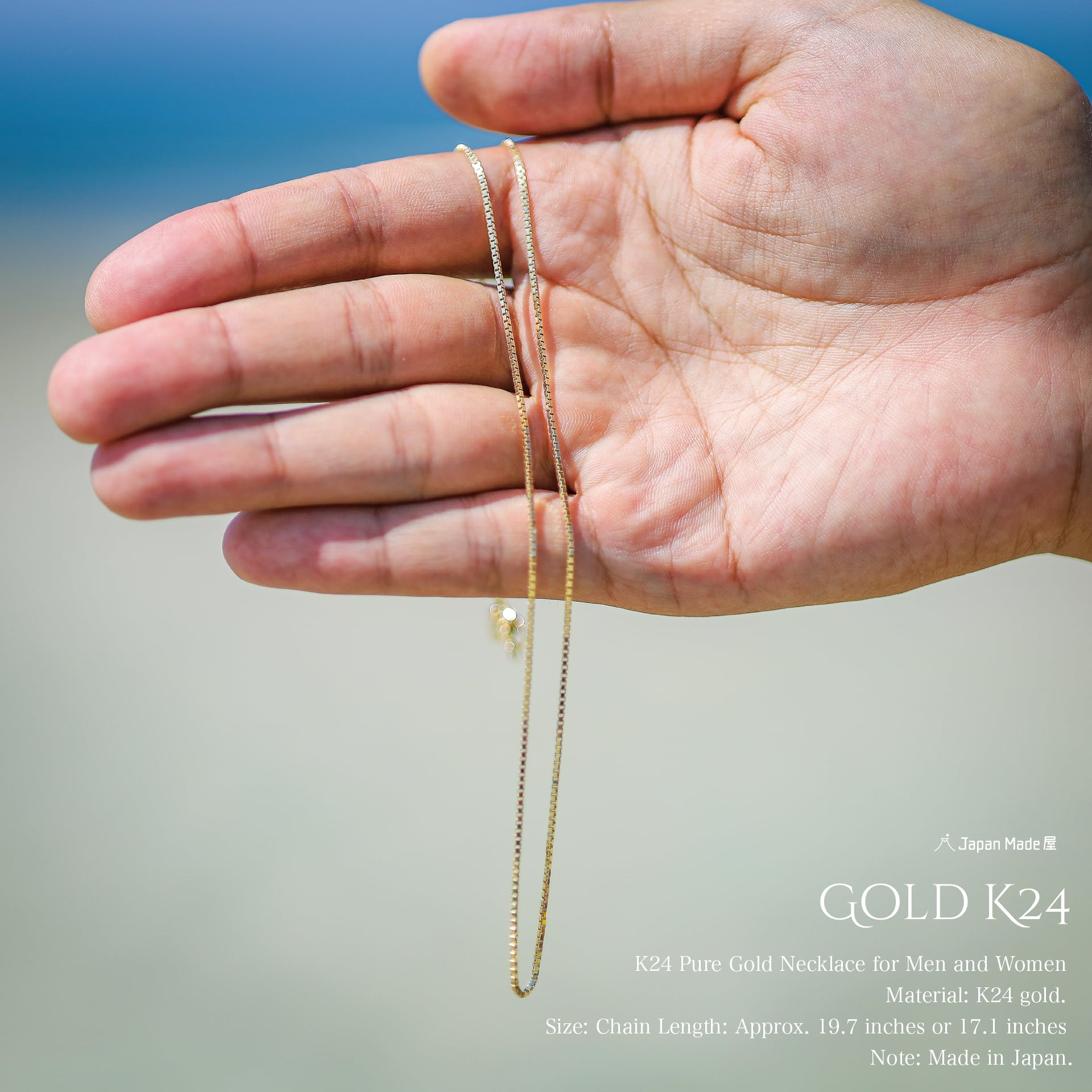k18『GOLD(金)ネックレス』50㎝ - Japan Made屋