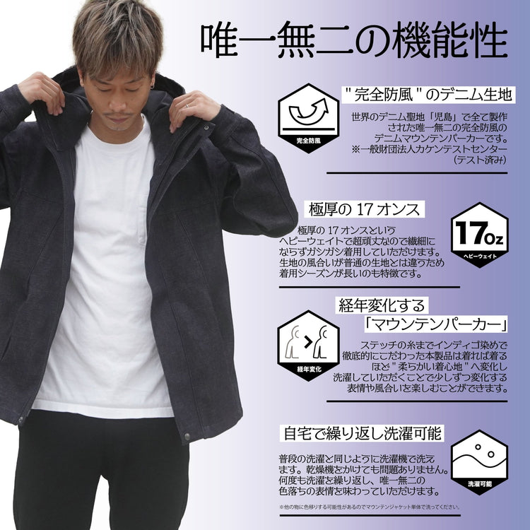 【廃盤】一生で1回は着たい『マウンテンデニム パーカー』