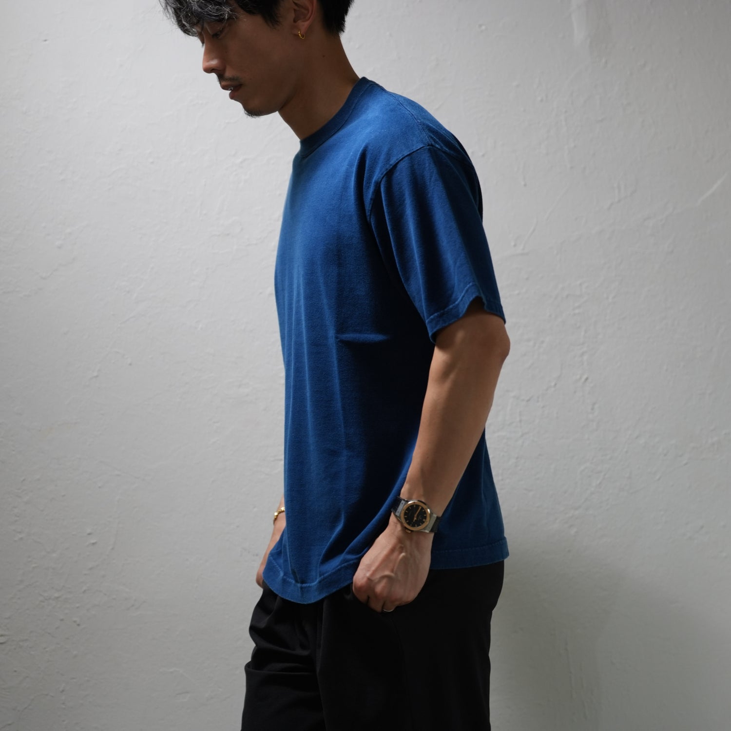 【6月店舗限定】Tシャツ　インディゴ染め 〜RELAXシリーズ - Japan Made屋
