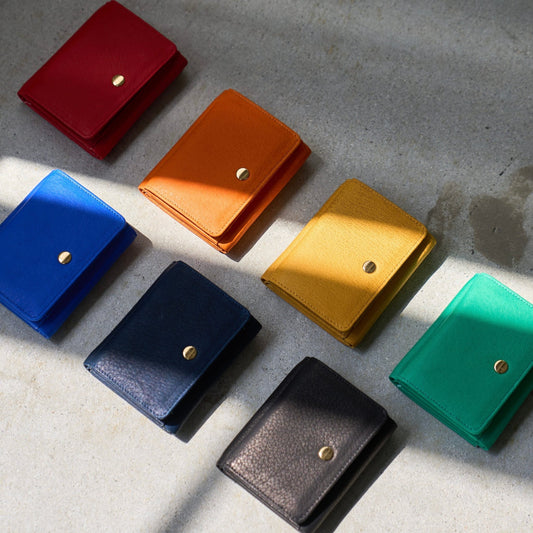 『三つ折り財布』ディアレザー　（全7色） - Japan Made屋
