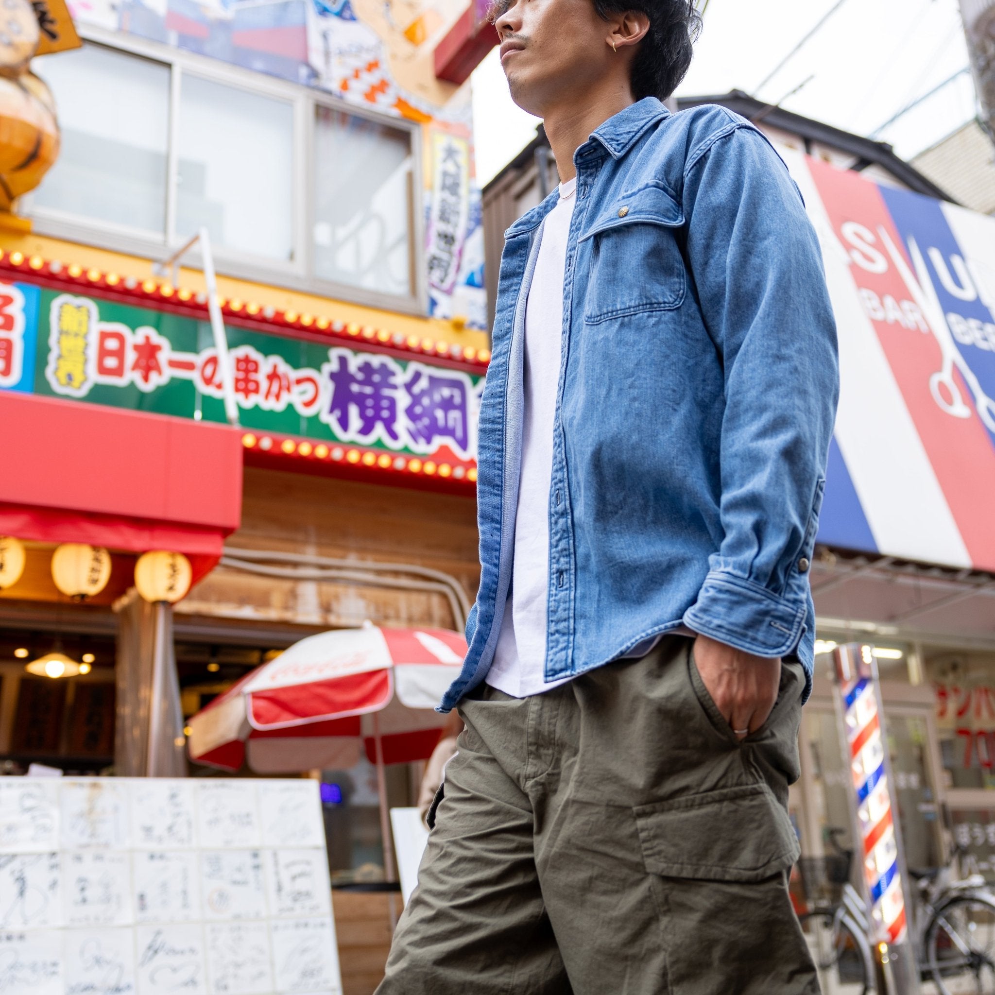 『ブルーデニムシャツ』(ユーズド加工)~SMARTシリーズ - Japan Made屋
