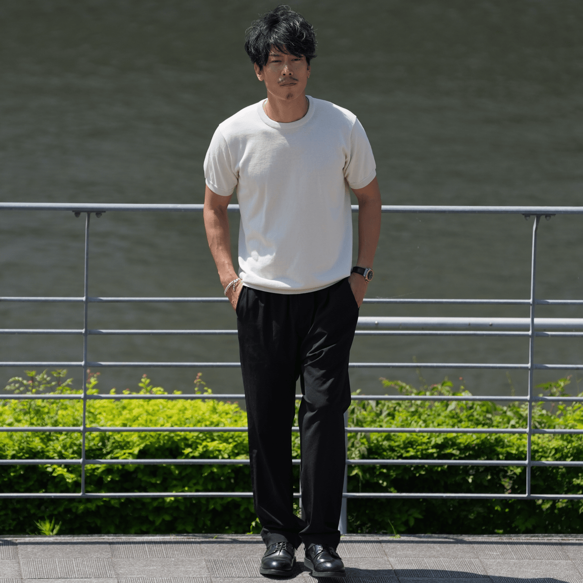a*様 新品　JAPAN MADE屋 ラグジュアリーサマーセーター サマーニット メンズ 日本製｜新潟の工場と作った大人の半袖ニット