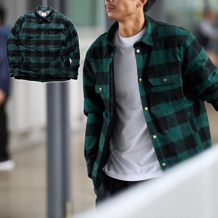 「中綿バッファローチェックJKT」（全5色）~RELAXシリーズ