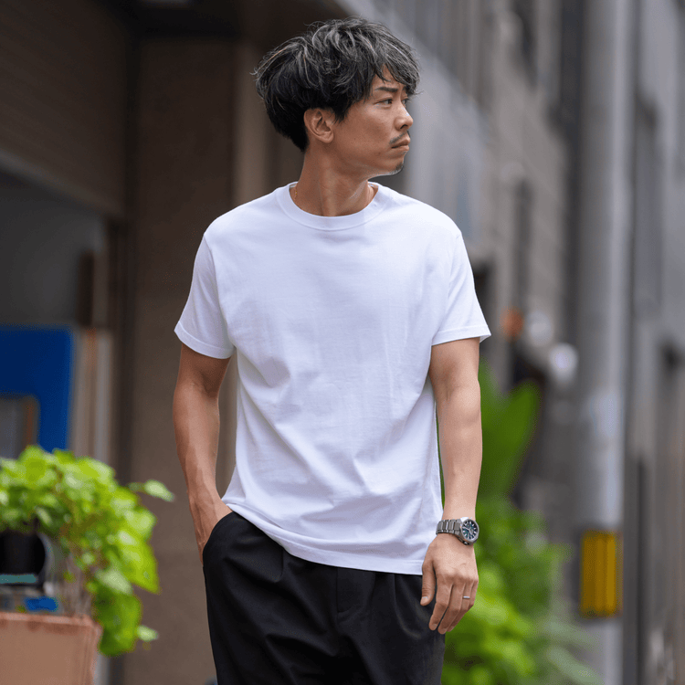 【夏モデル】「7oz Tシャツ」気温20〜30℃〜透けない万能型 - Japan Made屋