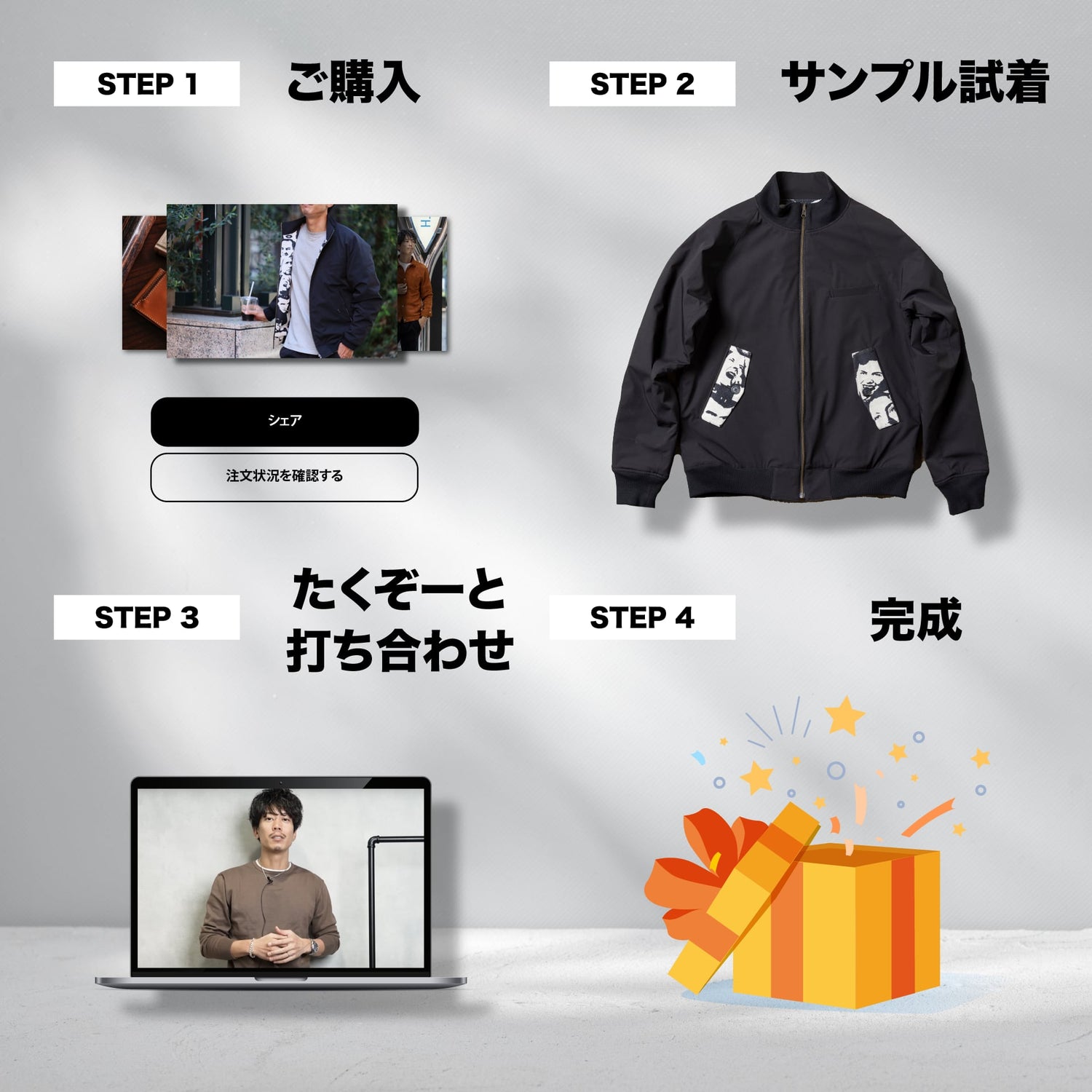 【完全オーダー】『リバーシブルジャケット』Los Angeles Fabric~RELAXシリーズ - Japan Made屋