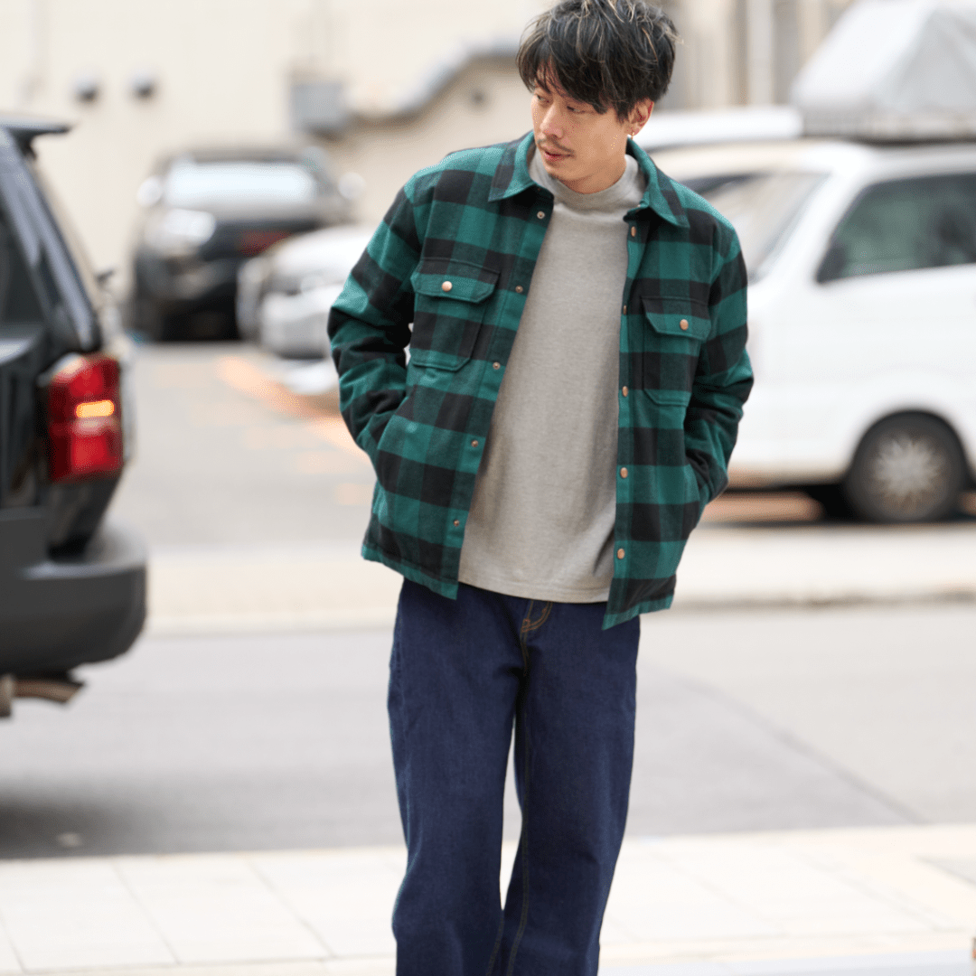 「中綿バッファローチェックJKT」（全5色）~RELAXシリーズ - Japan Made屋