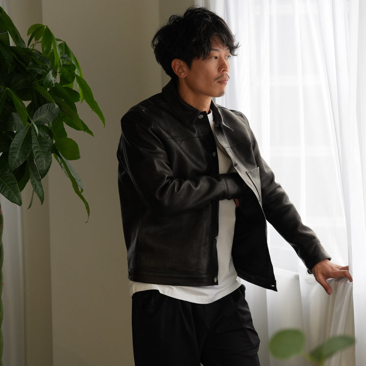【2027/3予定】レザートラッカージャケット - Japan Made屋