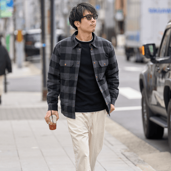 「中綿バッファローチェックJKT」（全5色）~RELAXシリーズ - Japan Made屋