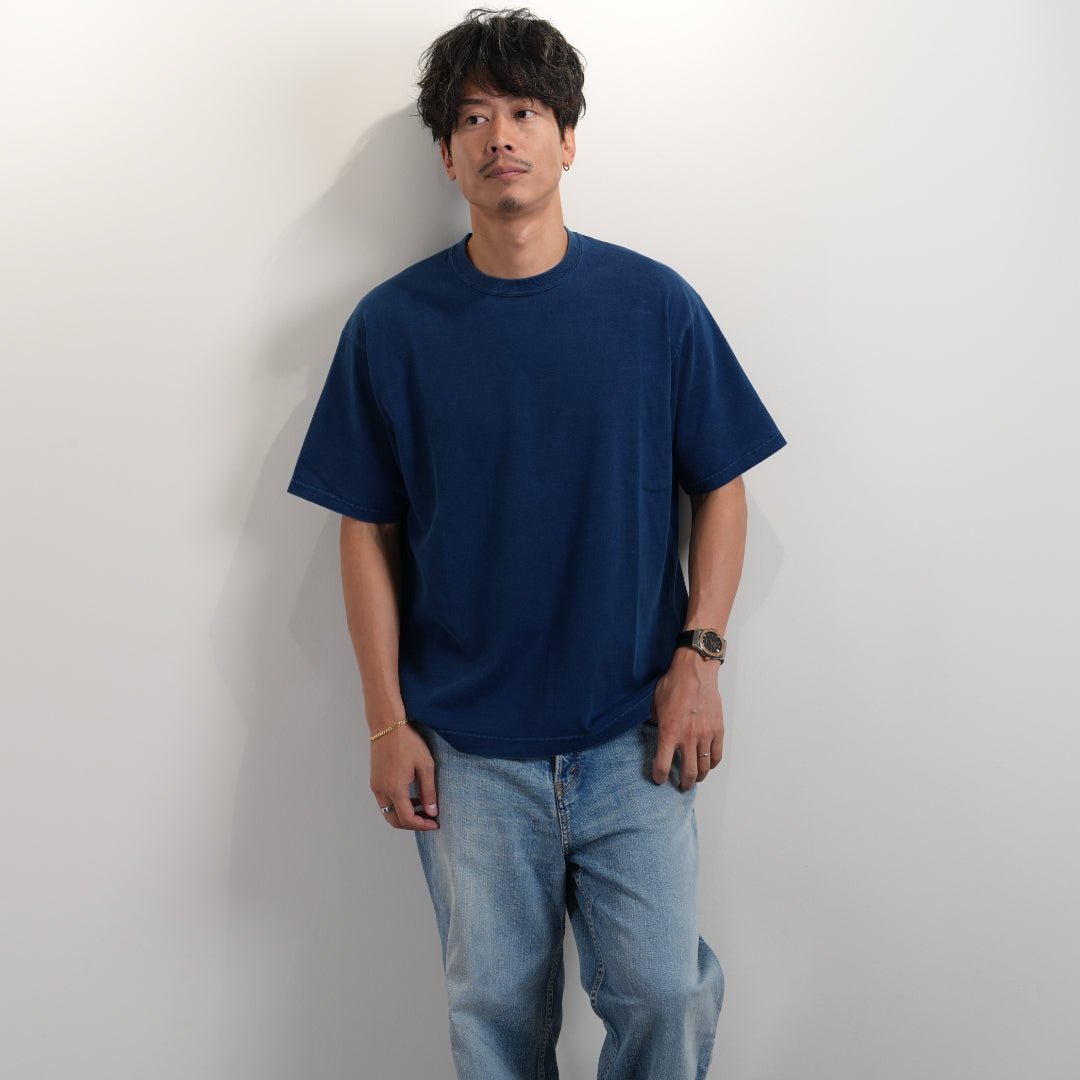【6月店舗限定】Tシャツ　インディゴ染め 〜RELAXシリーズ - Japan Made屋