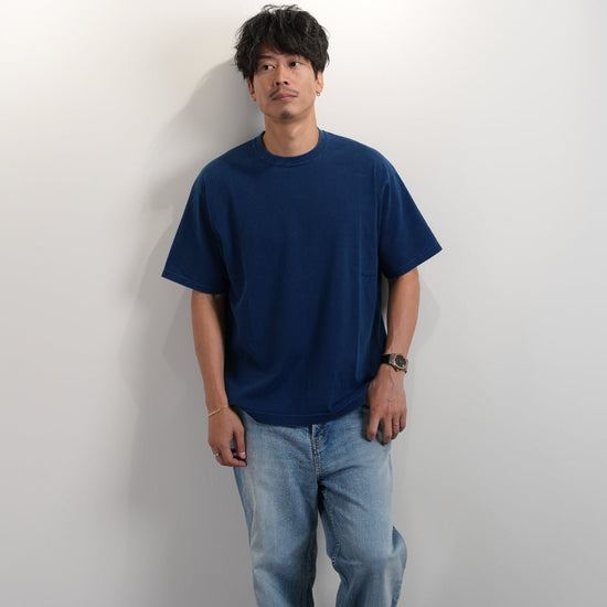 【6月店舗限定】Tシャツ　インディゴ染め 〜RELAXシリーズ - Japan Made屋
