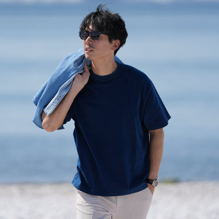 【店舗限定】Tシャツ　インディゴ染め 〜RELAXシリーズ - Japan Made屋