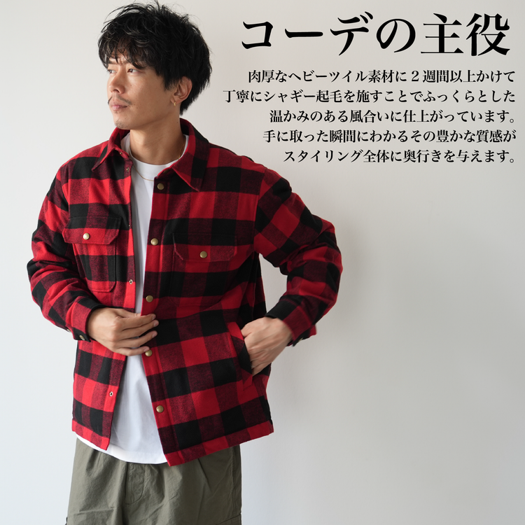「中綿バッファローチェックJKT」（全5色）~RELAXシリーズ