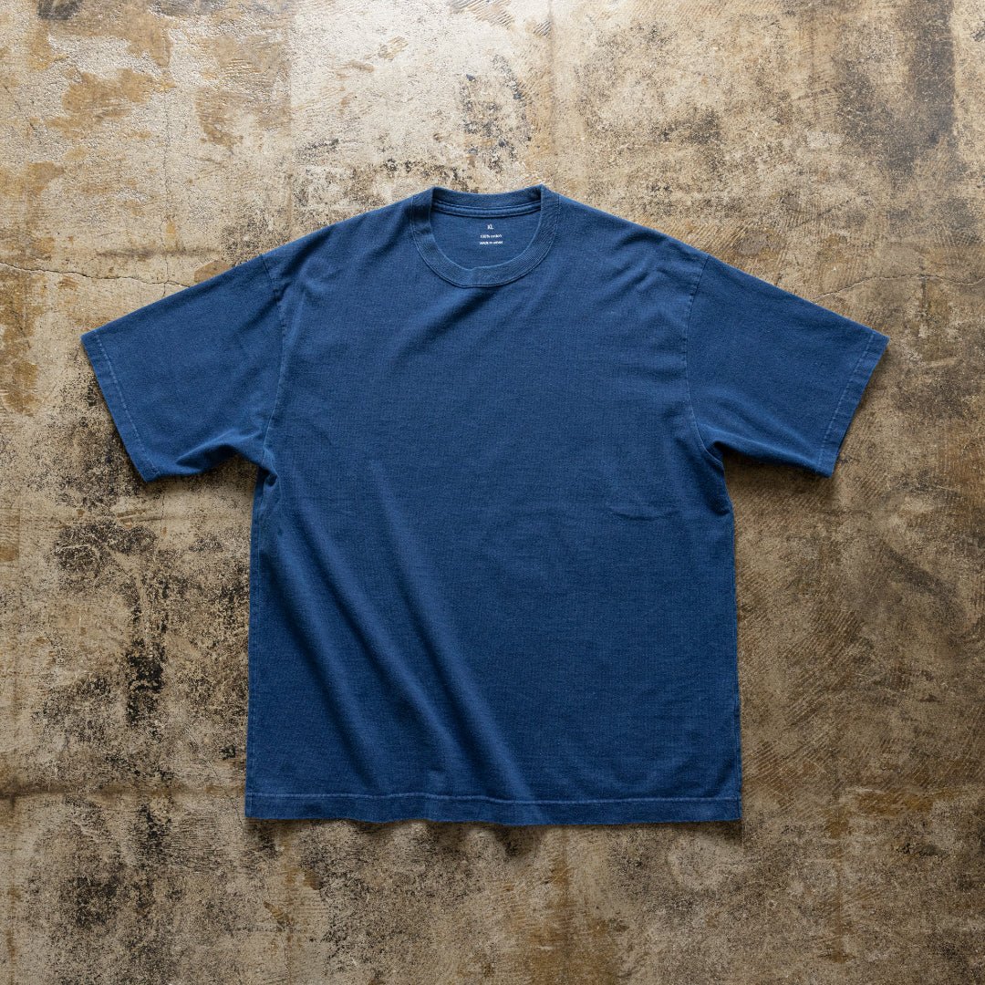 【6月店舗限定】Tシャツ　インディゴ染め 〜RELAXシリーズ - Japan Made屋