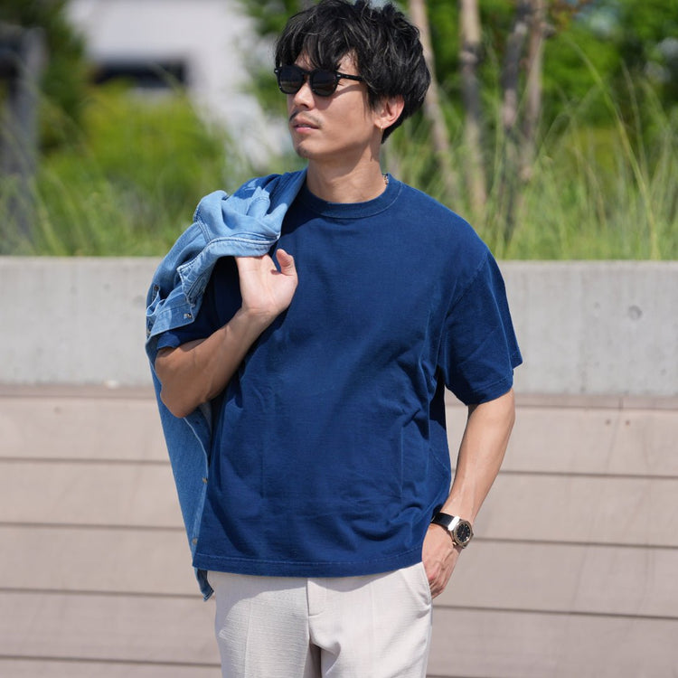 【店舗限定】Tシャツ　インディゴ染め 〜RELAXシリーズ - Japan Made屋
