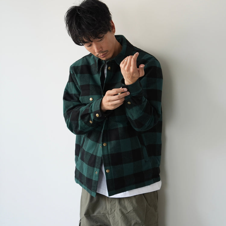 「中綿バッファローチェックJKT」（全5色）~RELAXシリーズ