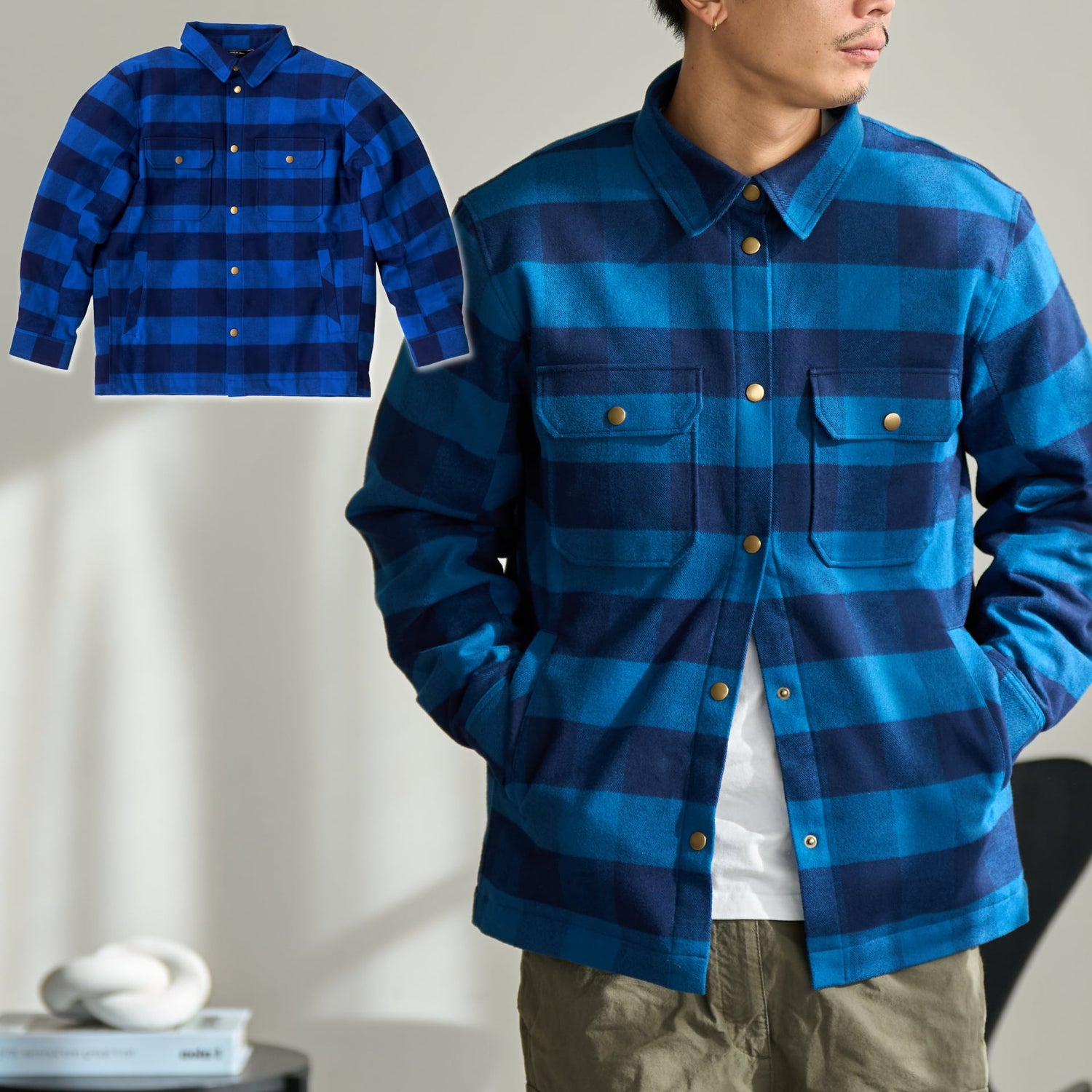 「中綿バッファローチェックJKT」（全5色）~RELAXシリーズ - Japan Made屋