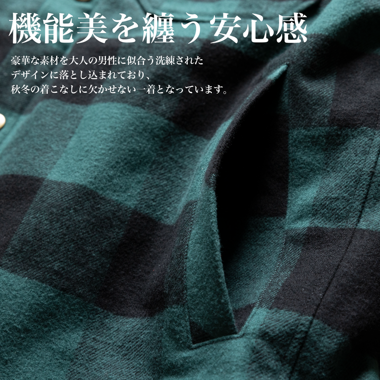 「中綿バッファローチェックJKT」（全5色）~RELAXシリーズ