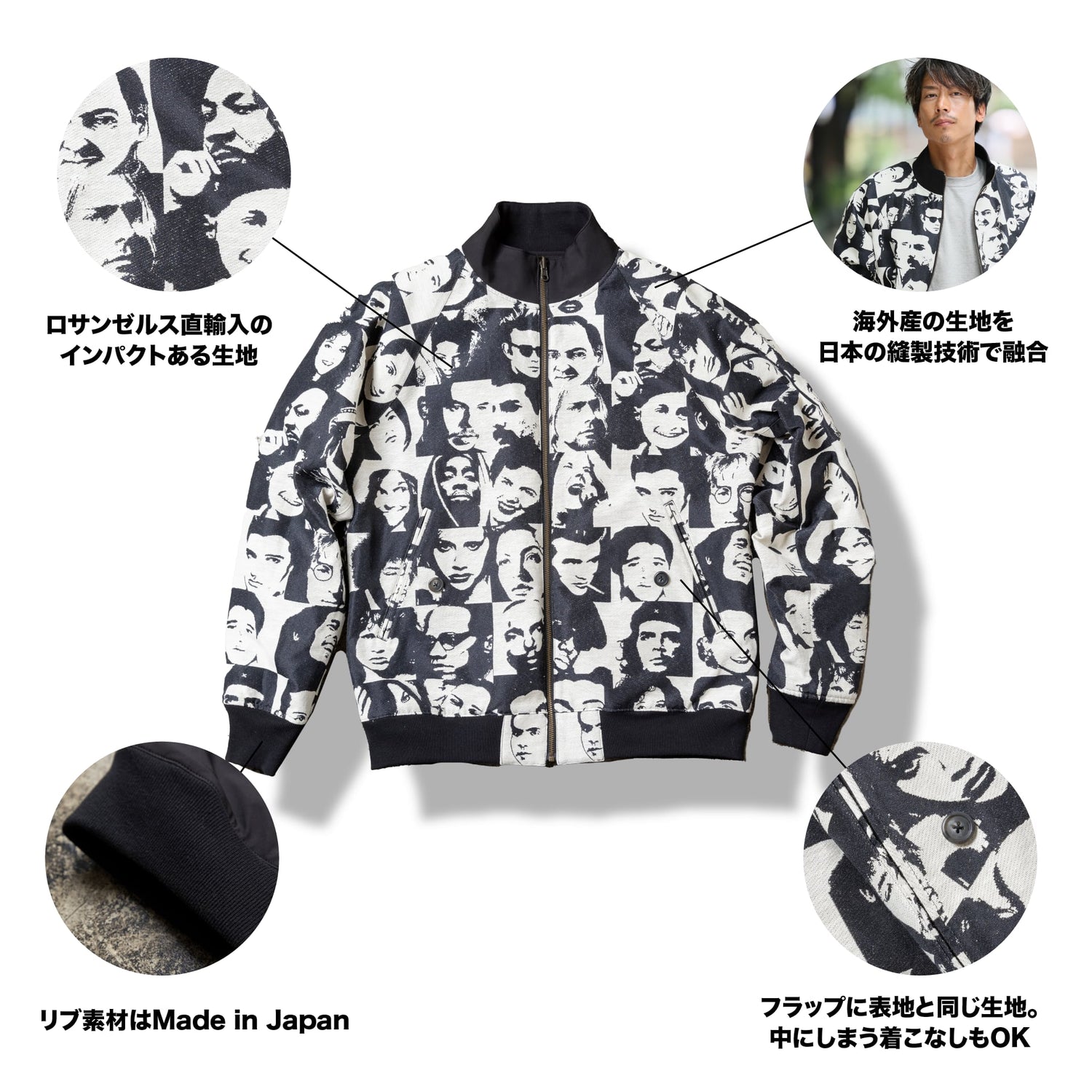 【完全オーダー】『リバーシブルジャケット』Los Angeles Fabric~RELAXシリーズ - Japan Made屋