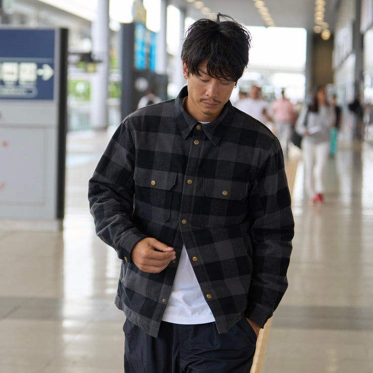 「中綿バッファローチェックJKT」（全5色）~RELAXシリーズ