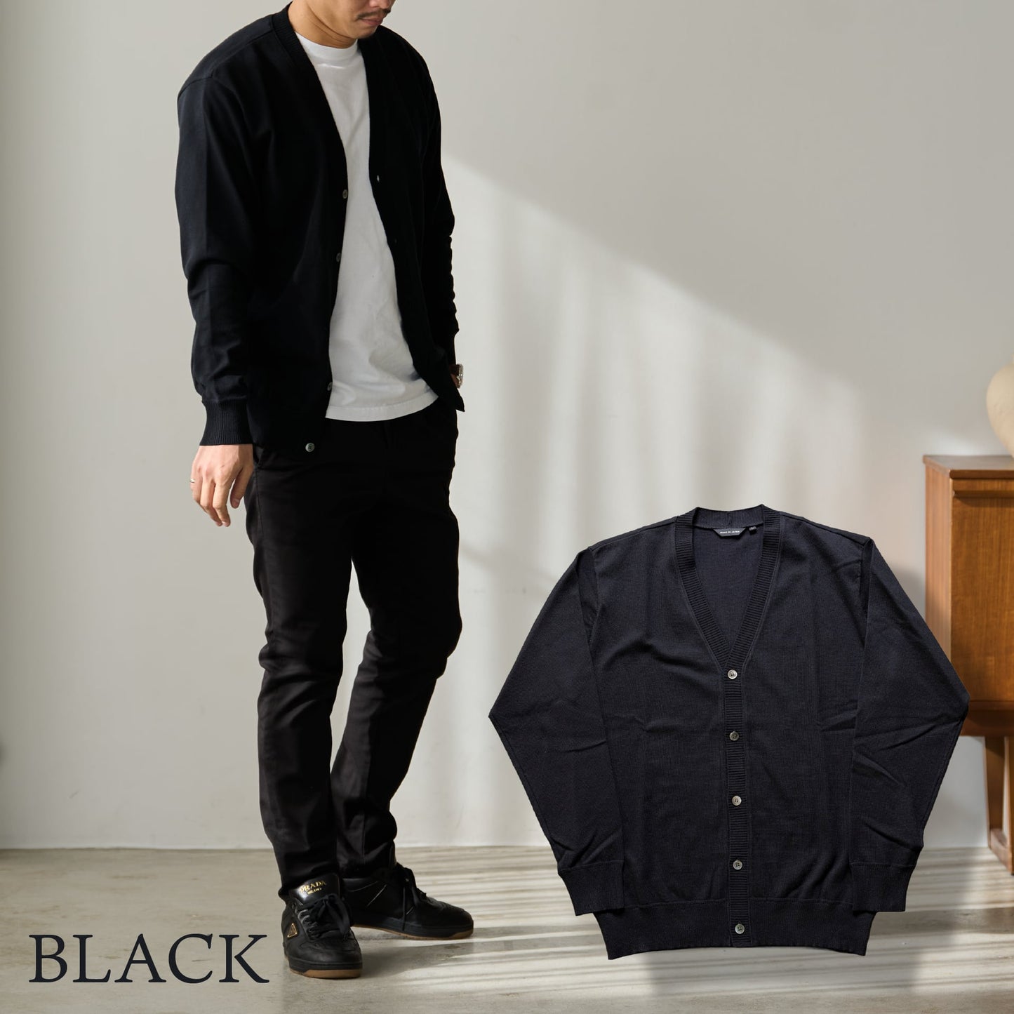 カシミヤ&コットン 着るとなぜか褒められる「上品な"カーディガン」