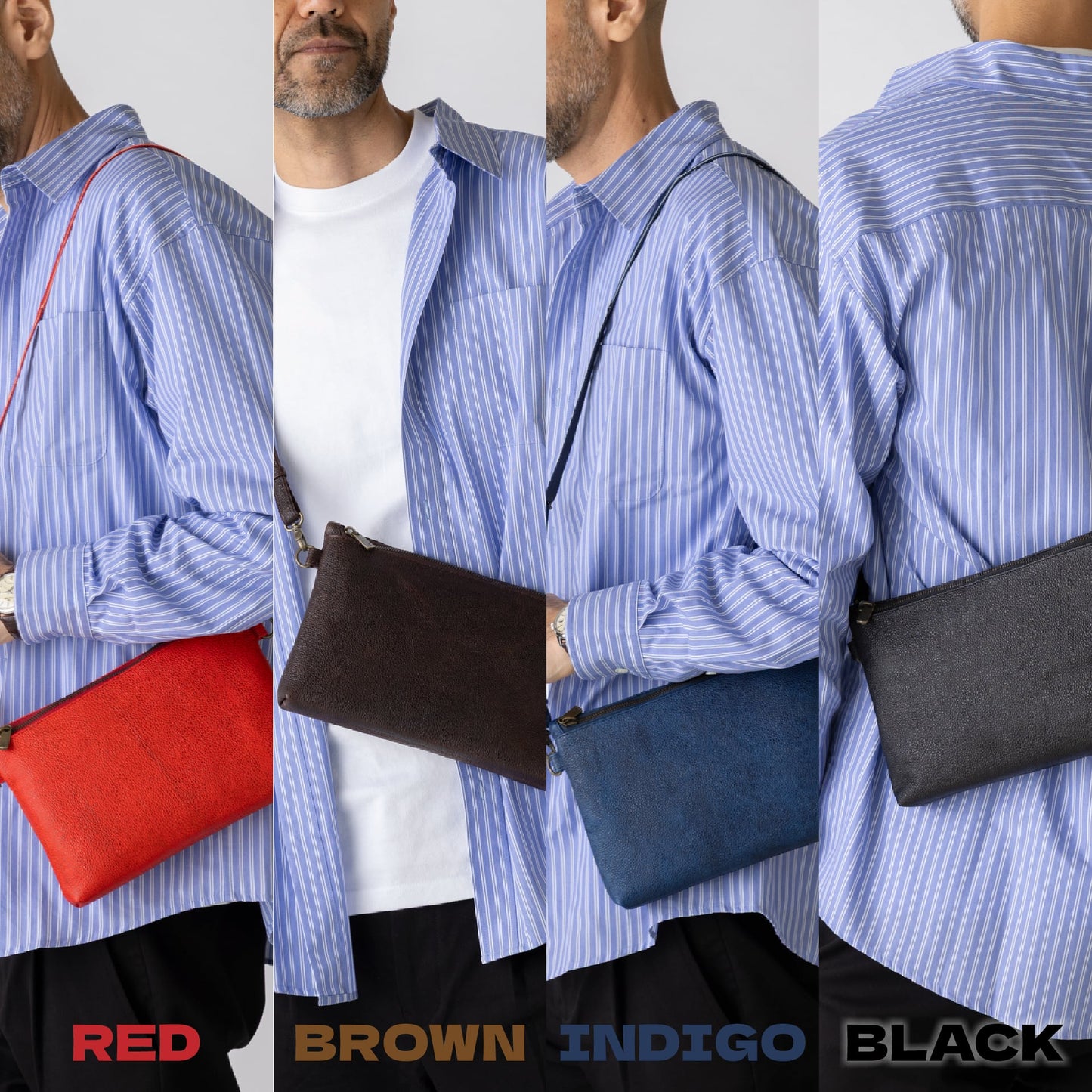 革のダイヤ「黒桟革ショルダーバッグ」（戦国時代から続くレザー）