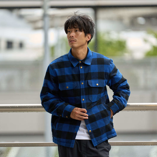 大人が着れる"柄"アウター 「中綿チェックシャツJKT」